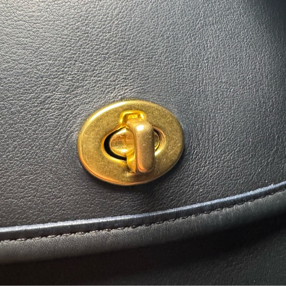 VTG Coach Navy Blue Sidepack Crossbody Shoulder Bag - Picture 5 of 15